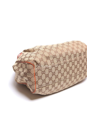 Gucci Beige/Brown GG Canvas and Leather Medium Sukey Tote Bag