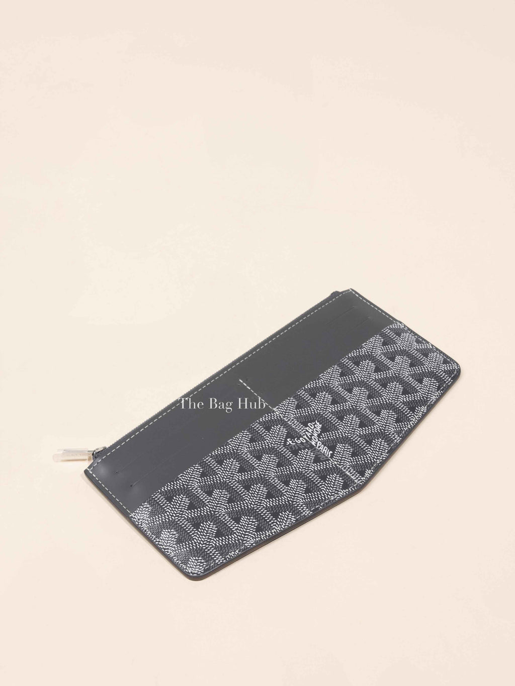 Goyard Grey Leather Goyardine Insert Louise Wallet