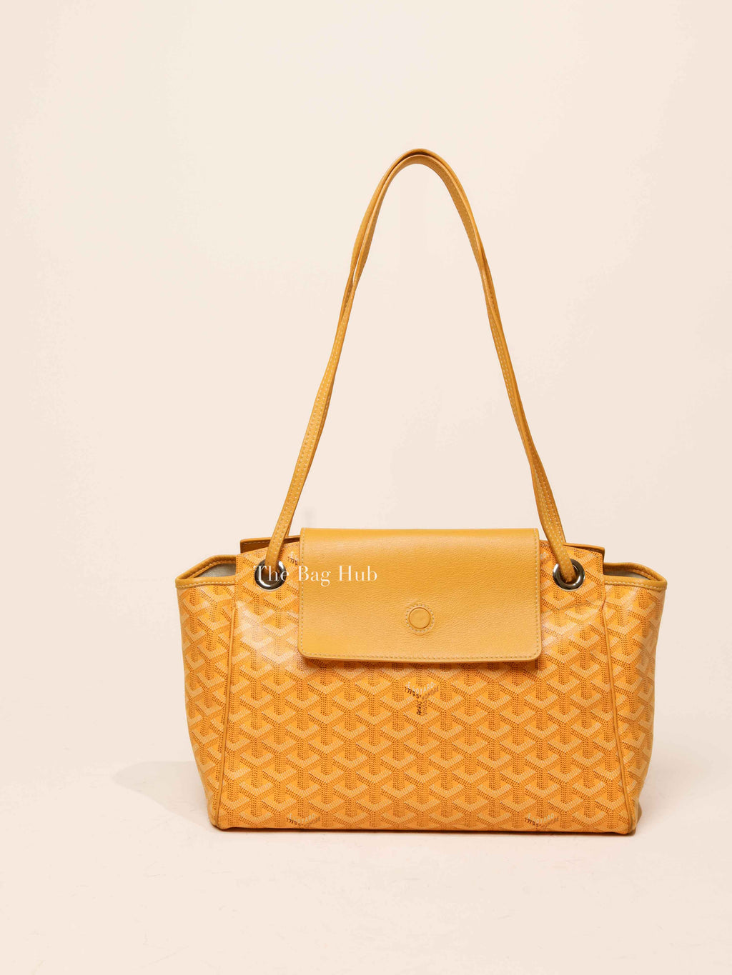 Goyard Mustard Goyardine Coated Canvas and Leather Rouette PM Bag