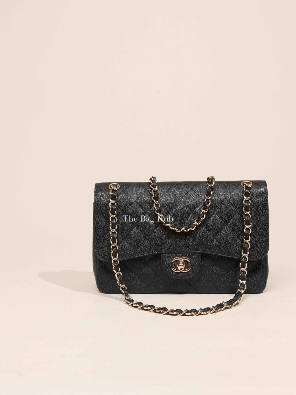 Chanel Black Caviar Large Double Flap Bag GHW