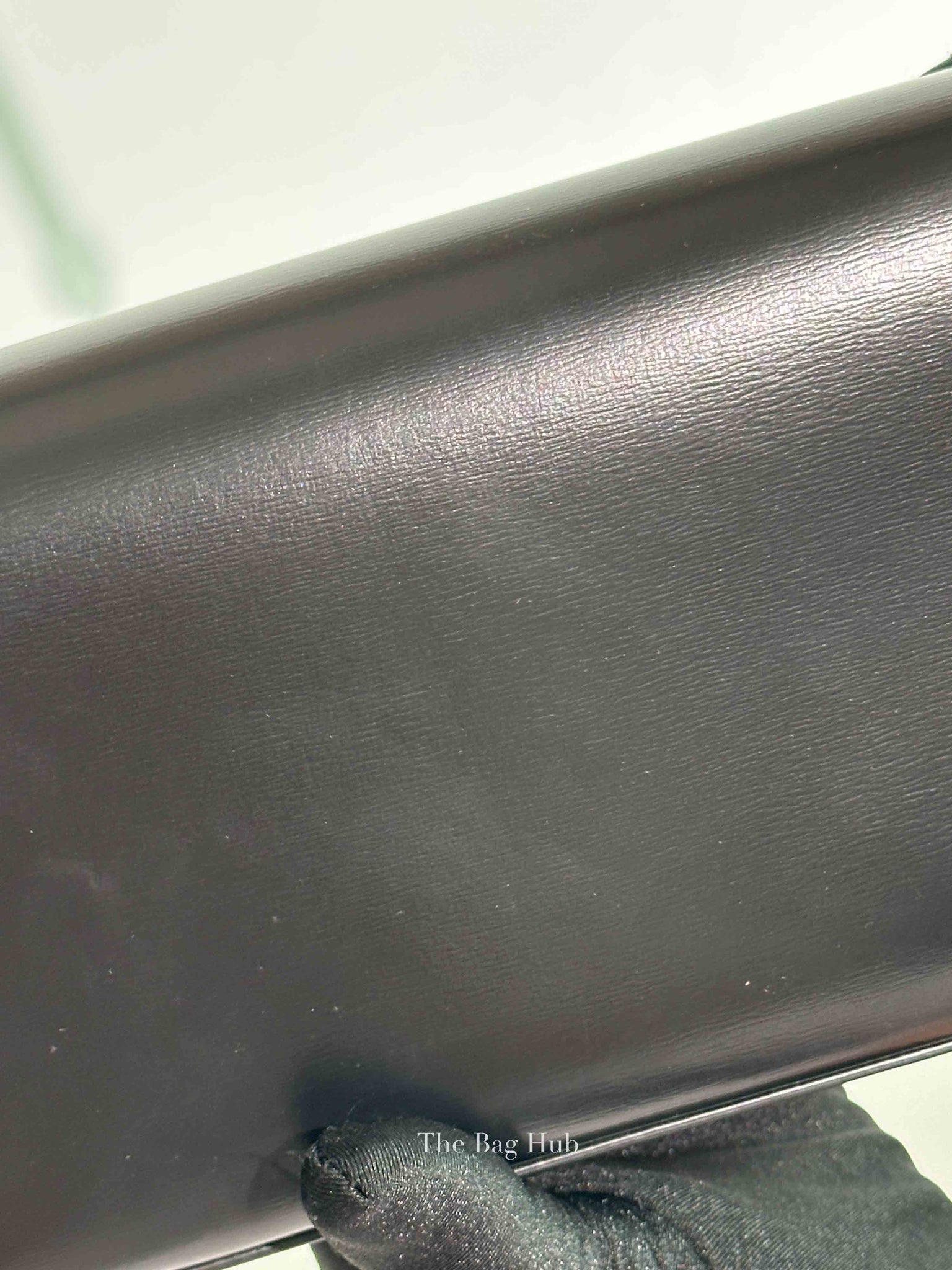 Celine Black Shiny Calfskin Claude Shoulder Bag