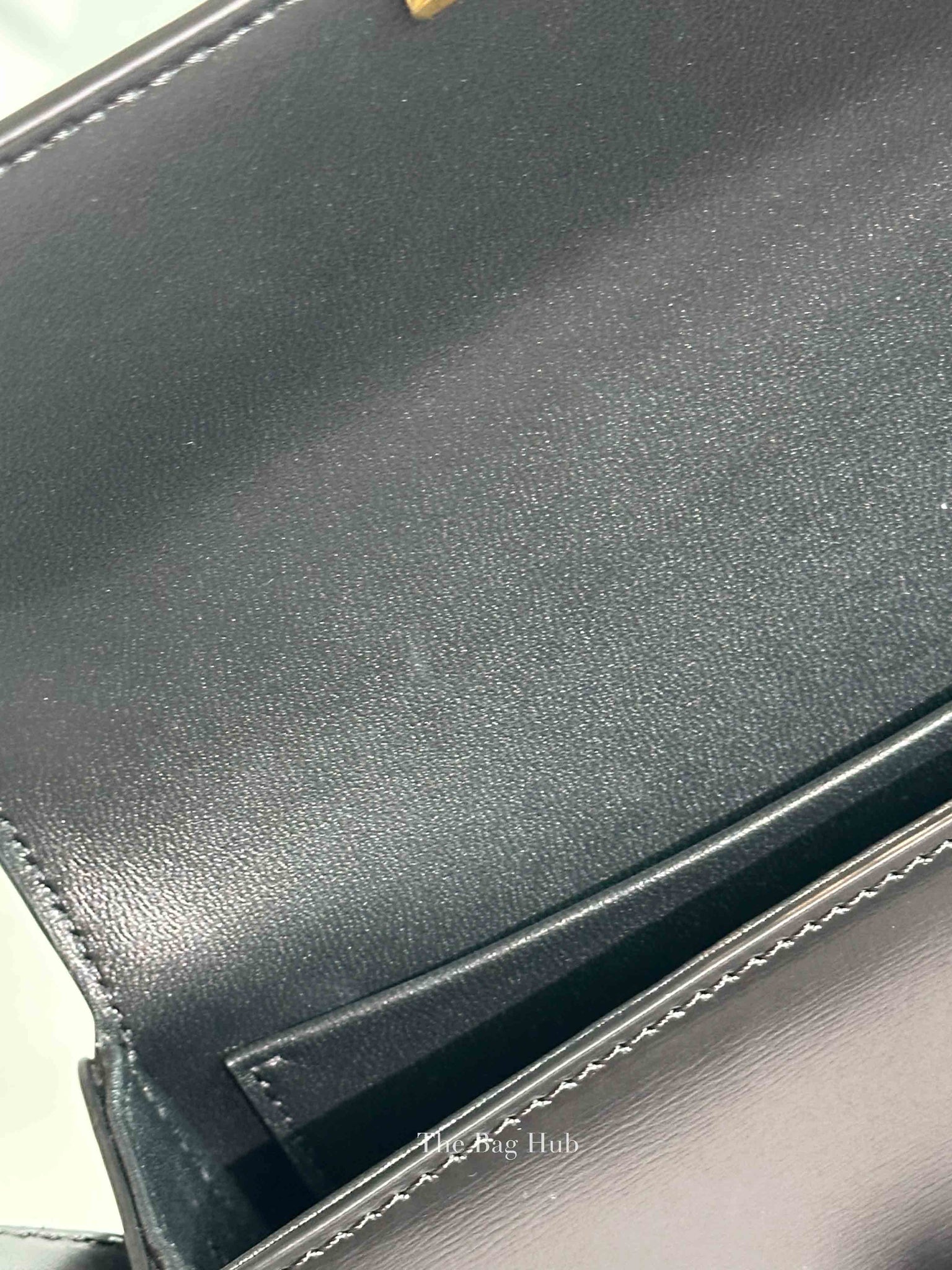 Celine Black Shiny Calfskin Claude Shoulder Bag