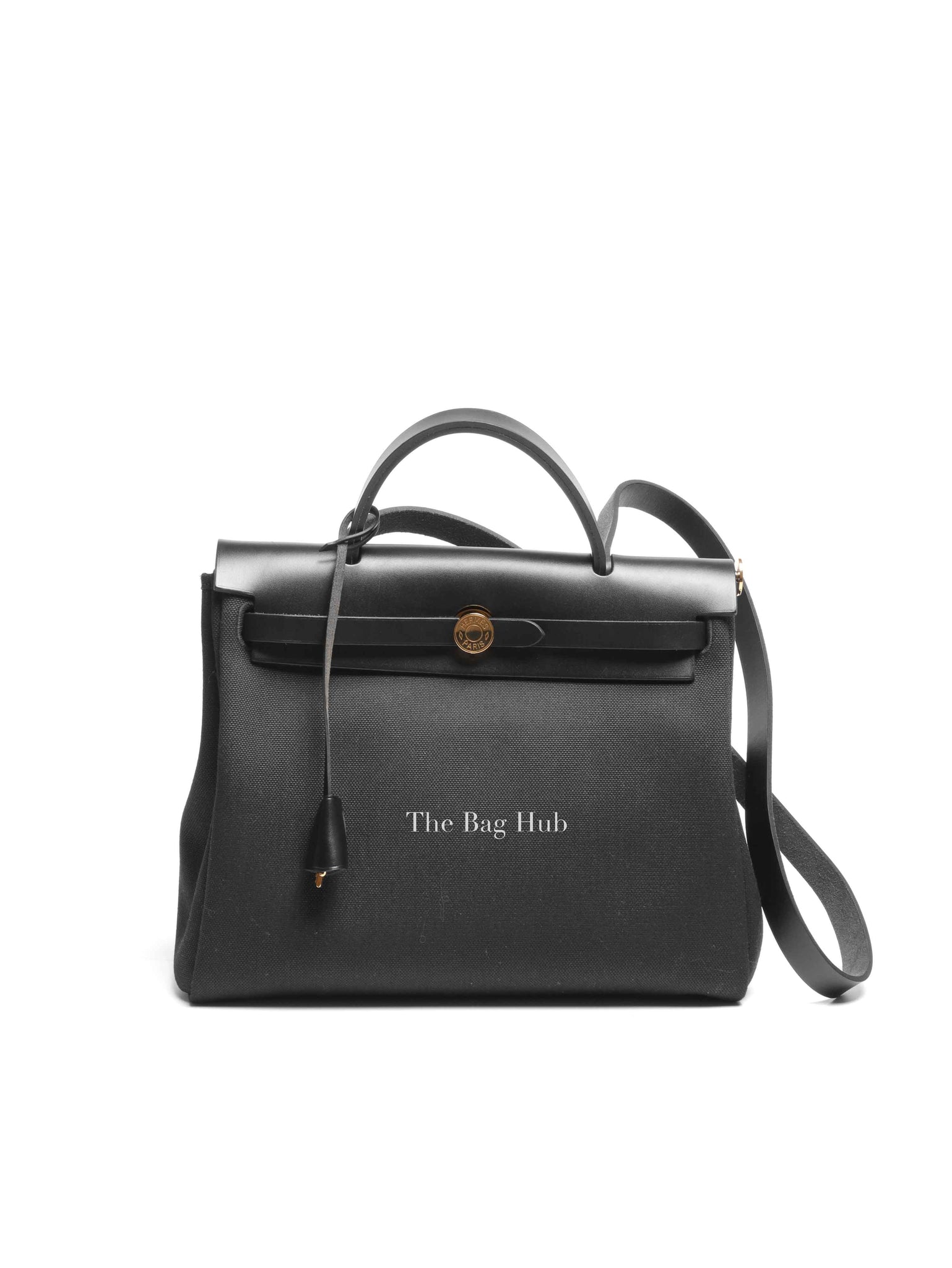 Hermes Black Herbag Zip 31 Shoulder Bag GHW