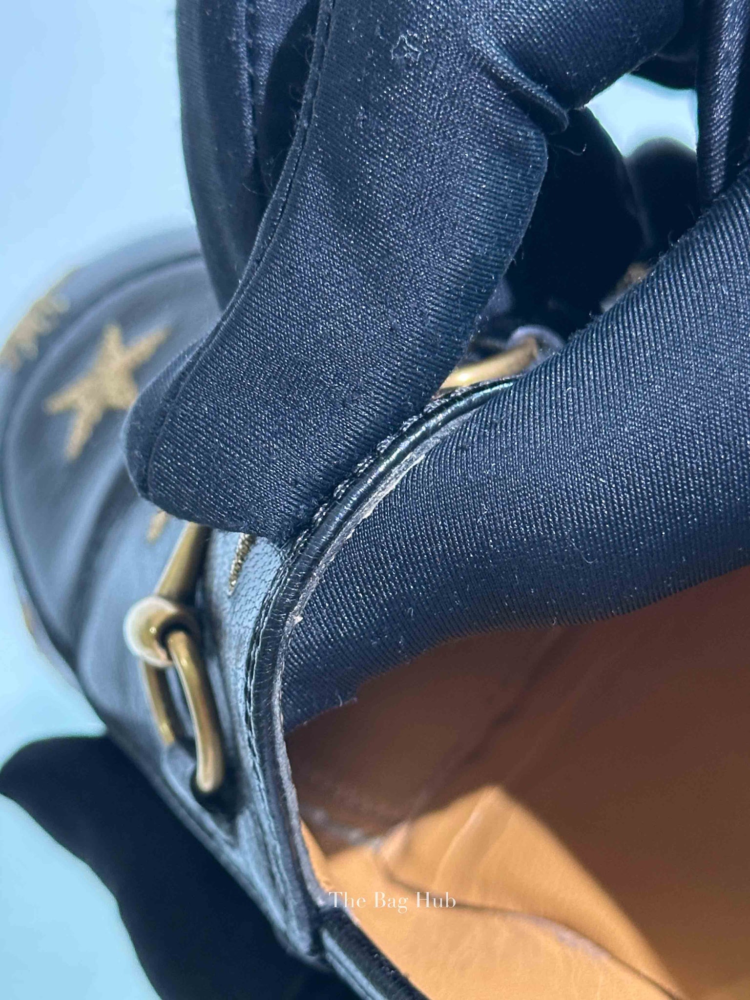 Gucci Black Leather Bee Jordaan Loafers Size 36
