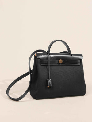Hermes Black Herbag Zip 31 Shoulder Bag GHW