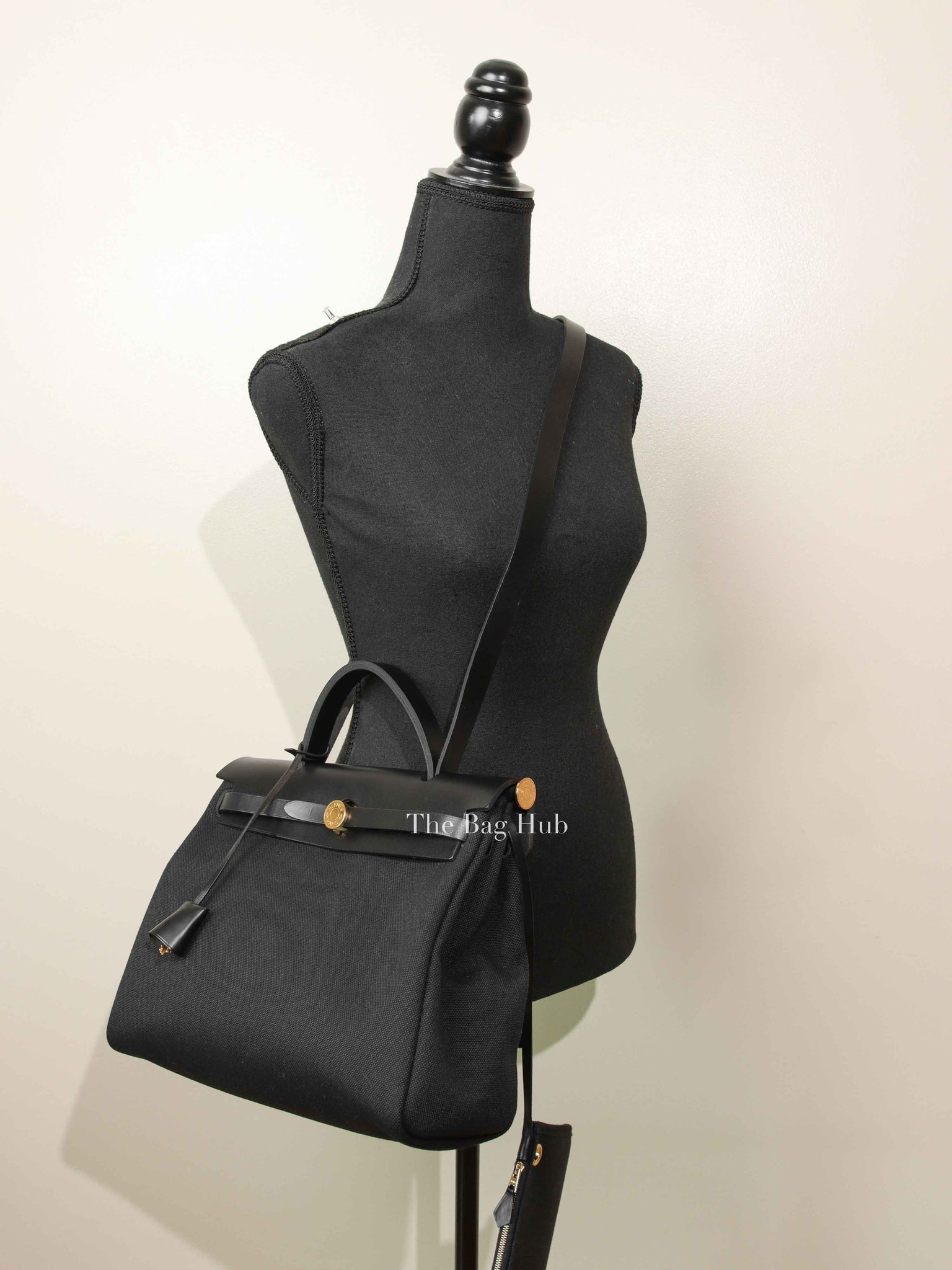 Hermes Black Herbag Zip 31 Shoulder Bag GHW