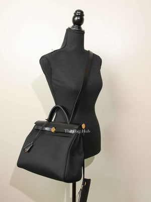 Hermes Black Herbag Zip 31 Shoulder Bag GHW