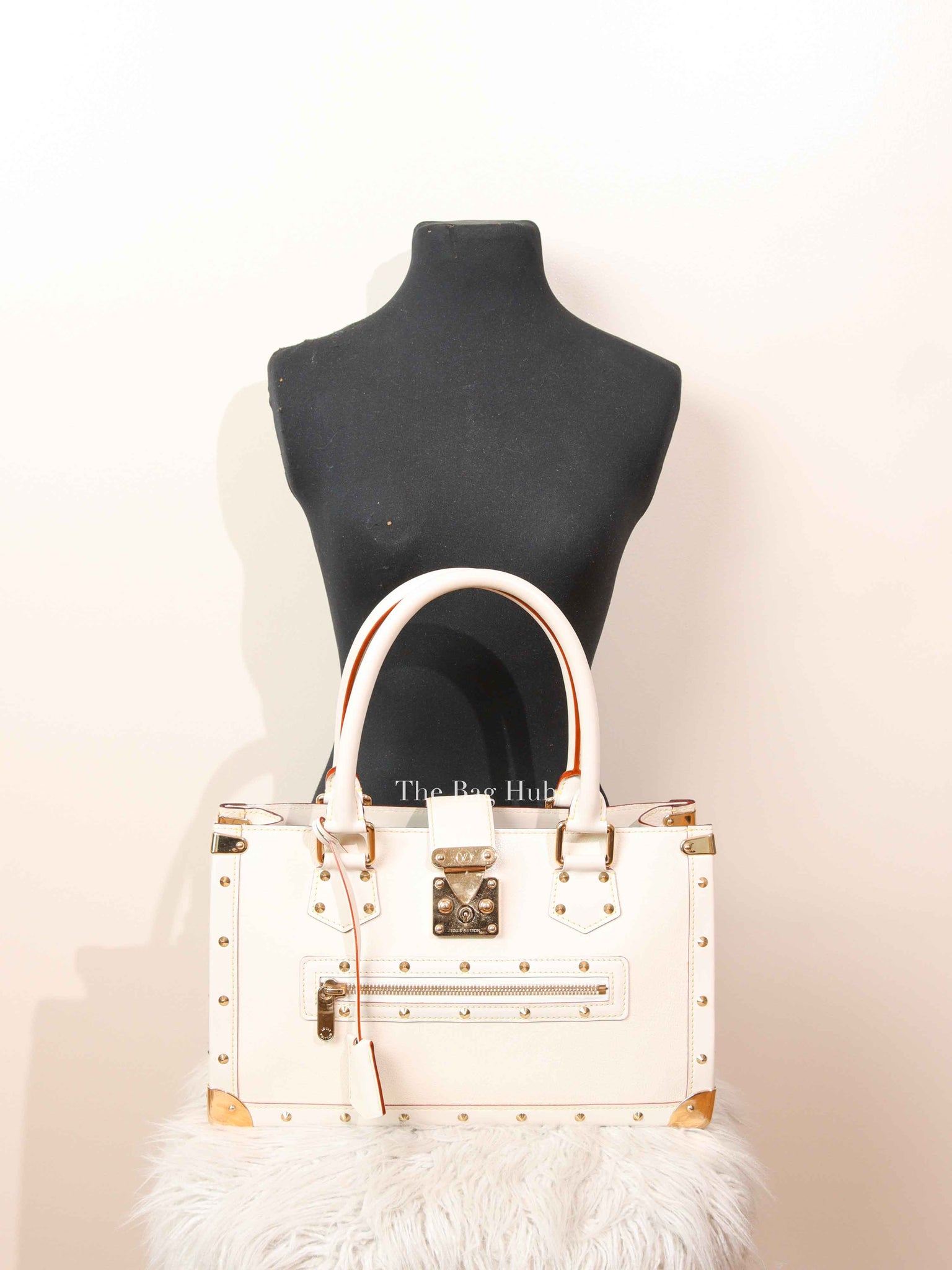 Louis Vuitton White Suhali Leather Le Fabuleux Bag