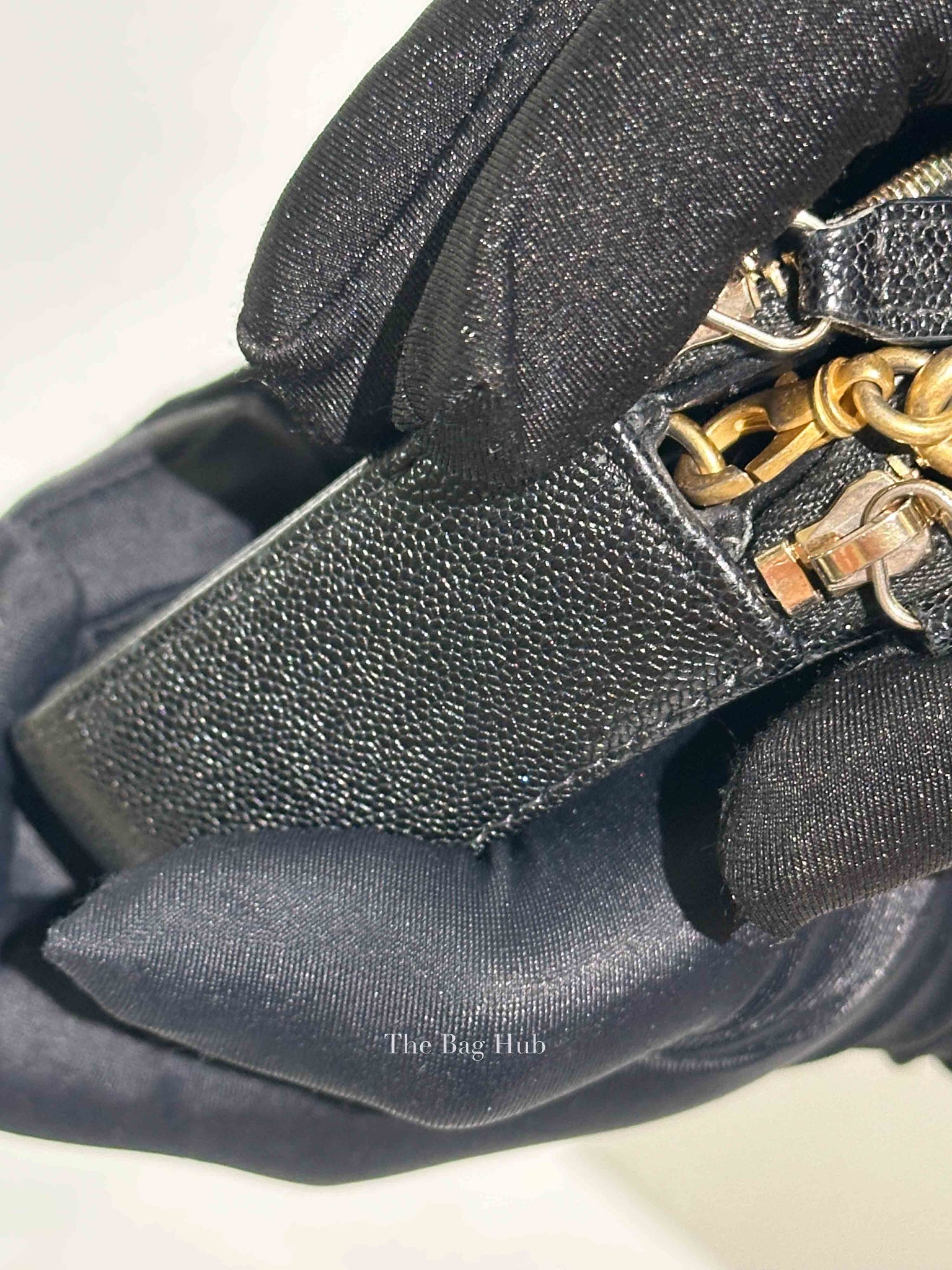 Chanel Black Quilted Leather Boy Chain Clutch Bag GHW