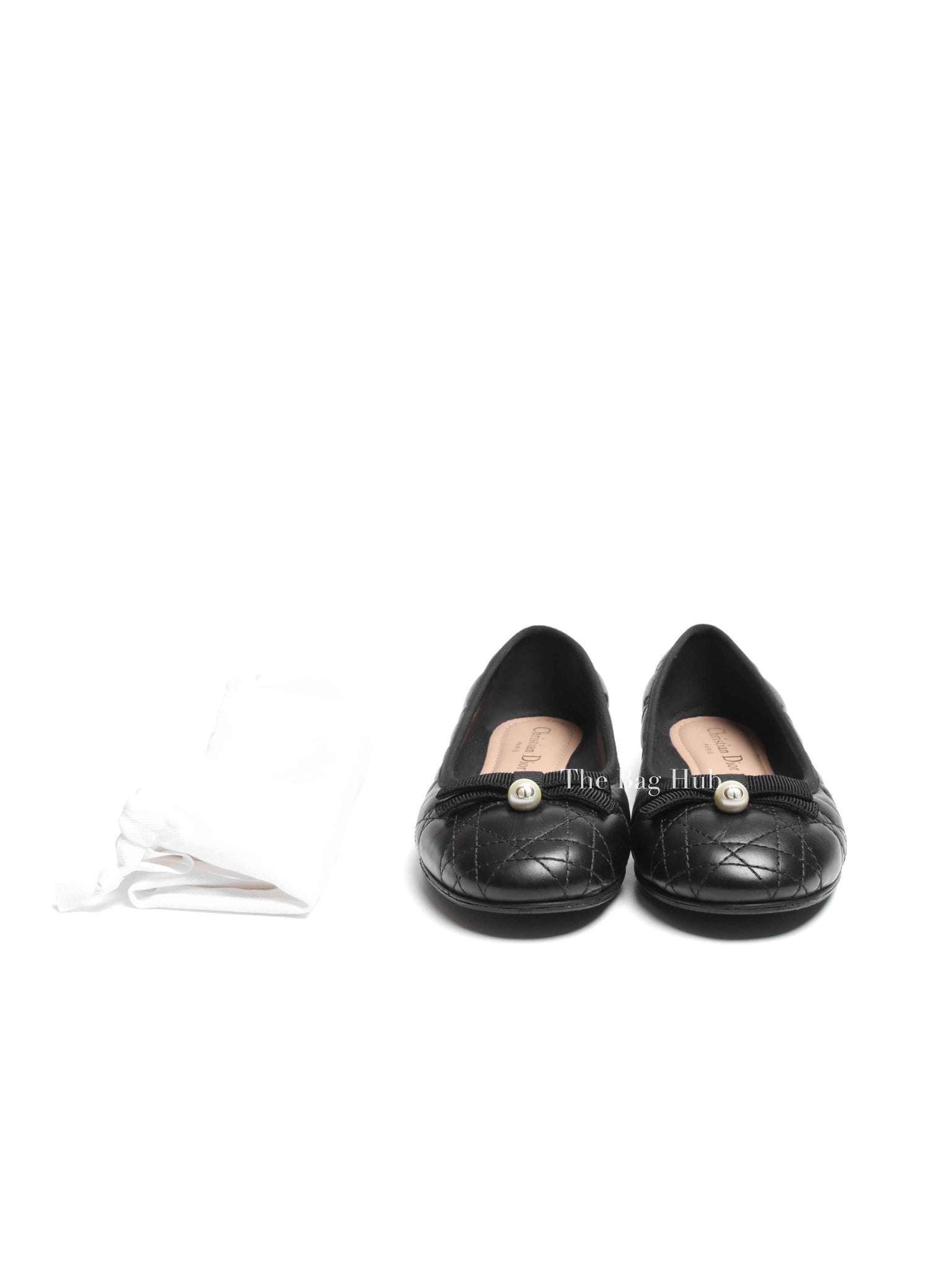 Christian Dior Black Quilted Cannage My Dior Ballet Flats Size 35.5D