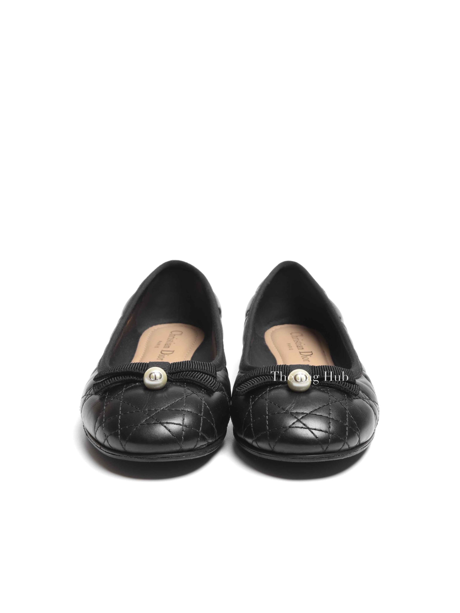 Christian Dior Black Quilted Cannage My Dior Ballet Flats Size 35.5D