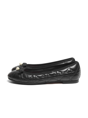 Christian Dior Black Quilted Cannage My Dior Ballet Flats Size 35.5D