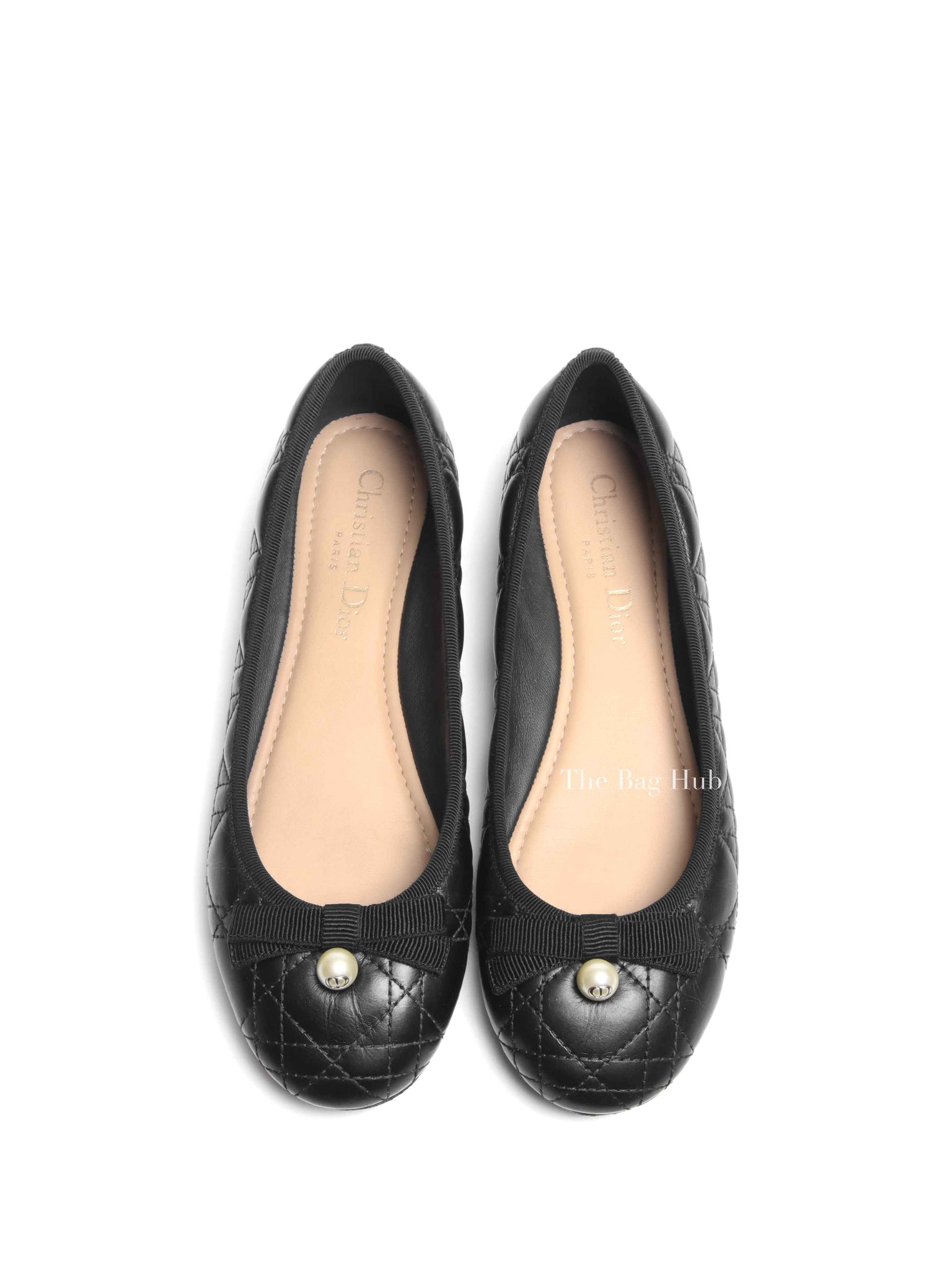 Christian Dior Black Quilted Cannage My Dior Ballet Flats Size 35.5D