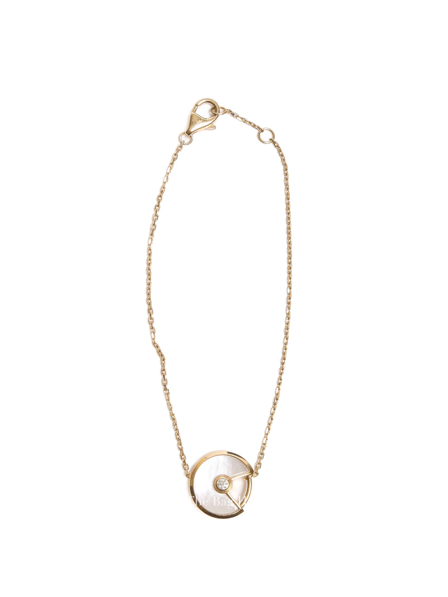 Cartier Amulette de Cartier Mother of Pearl Diamond 18K Yellow Gold Bracelet