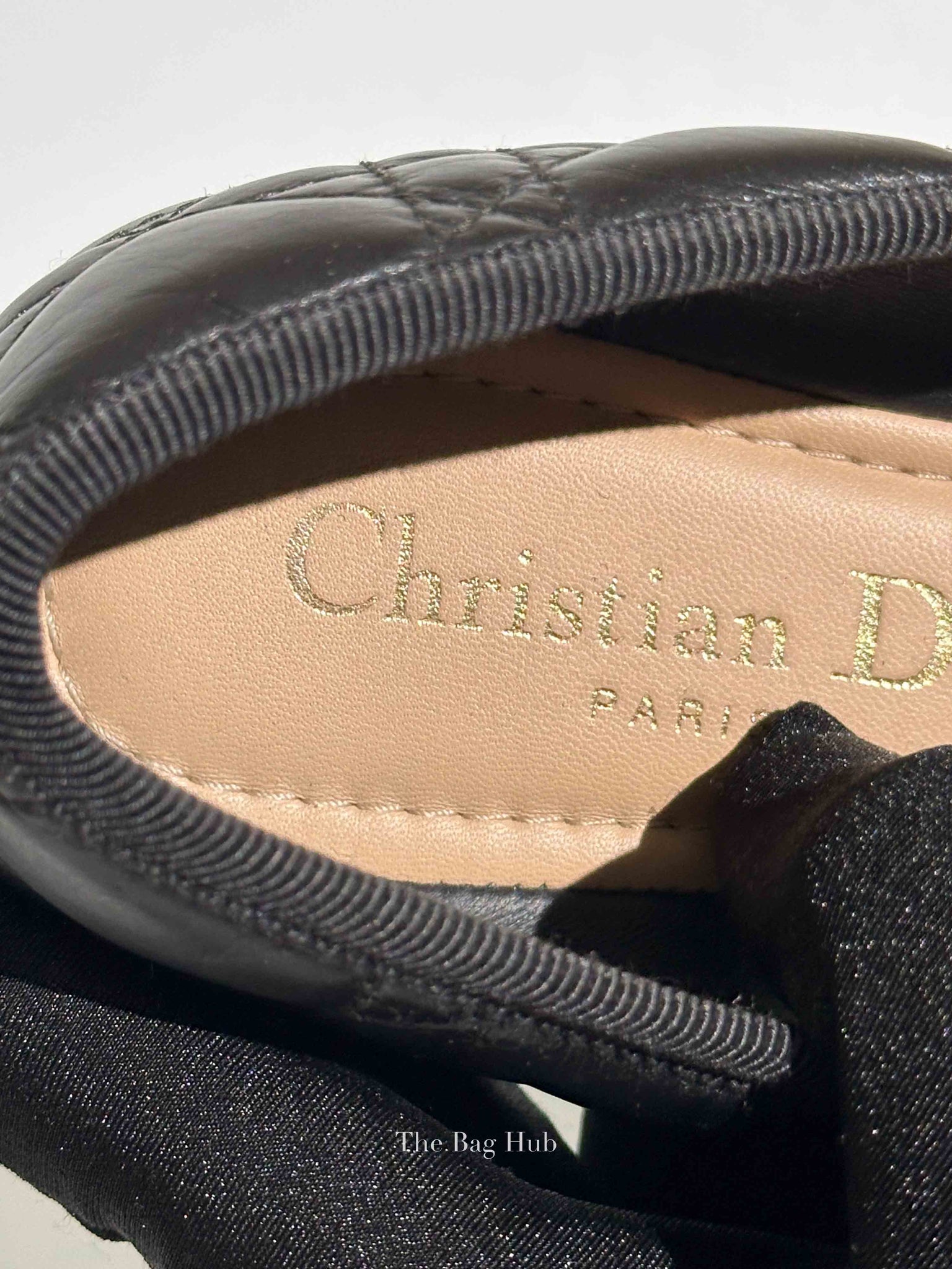 Christian Dior Black Quilted Cannage My Dior Ballet Flats Size 35.5D