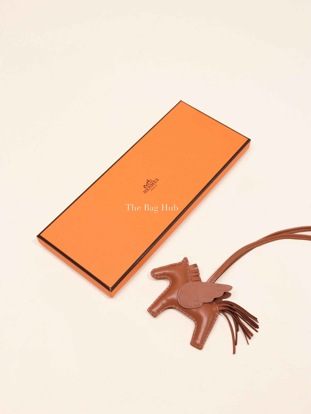 Hermes Gold Leather Rodeo Pegase PM Charm