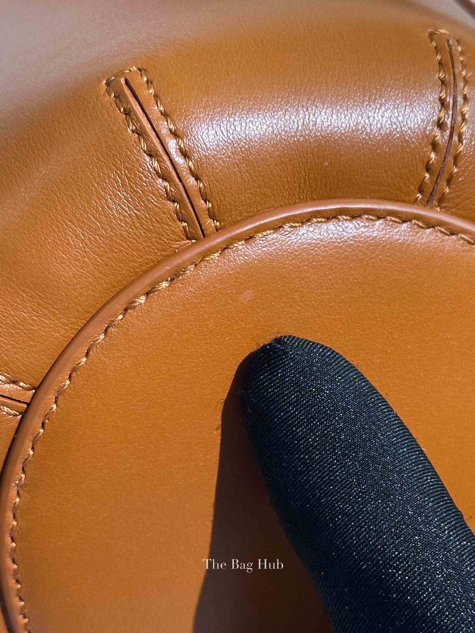 Chloe Caramel Leather Shoulder Bucket Bag