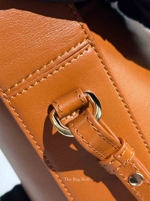 Chloe Caramel Leather Shoulder Bucket Bag