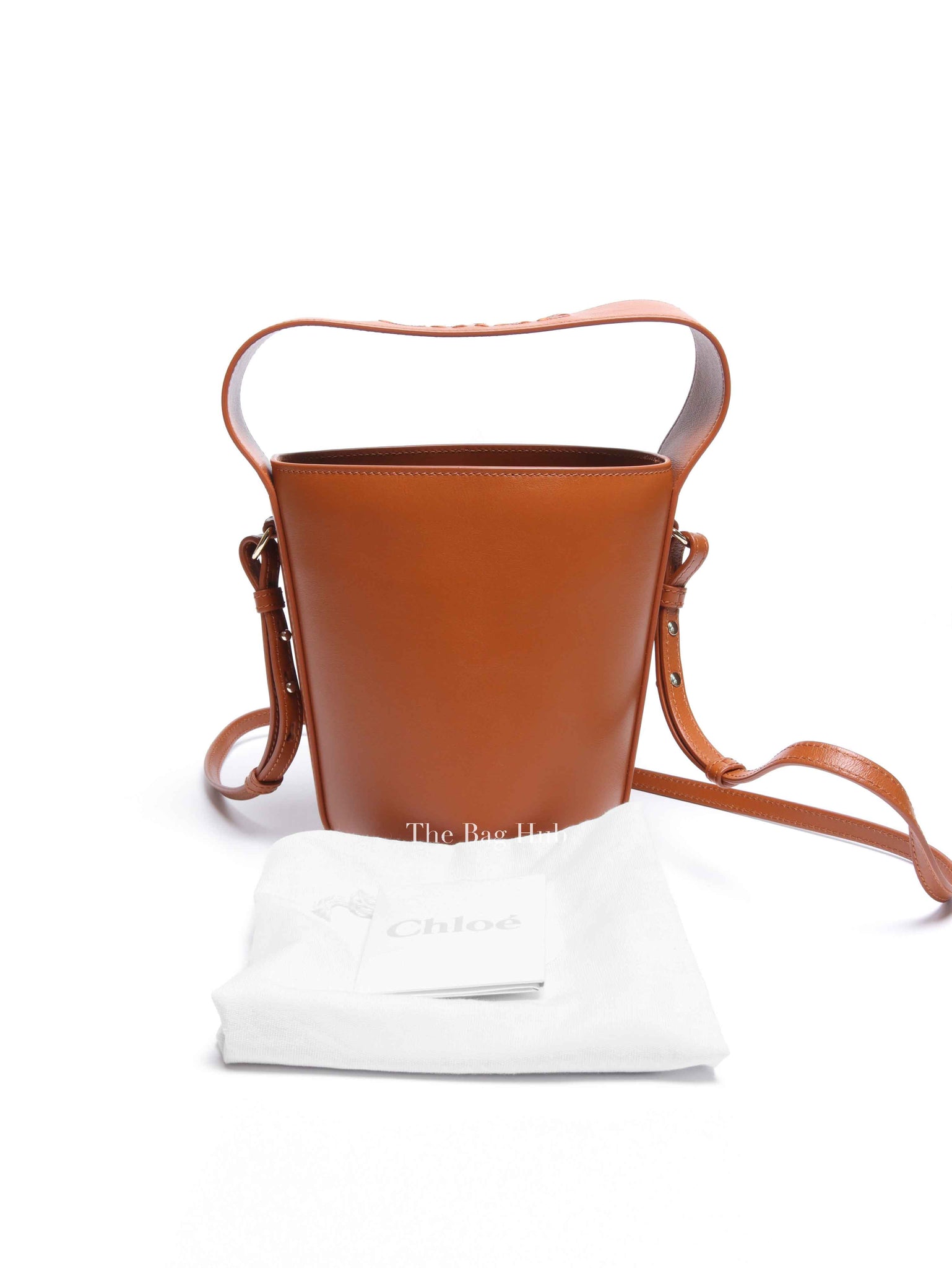Chloe Caramel Leather Shoulder Bucket Bag