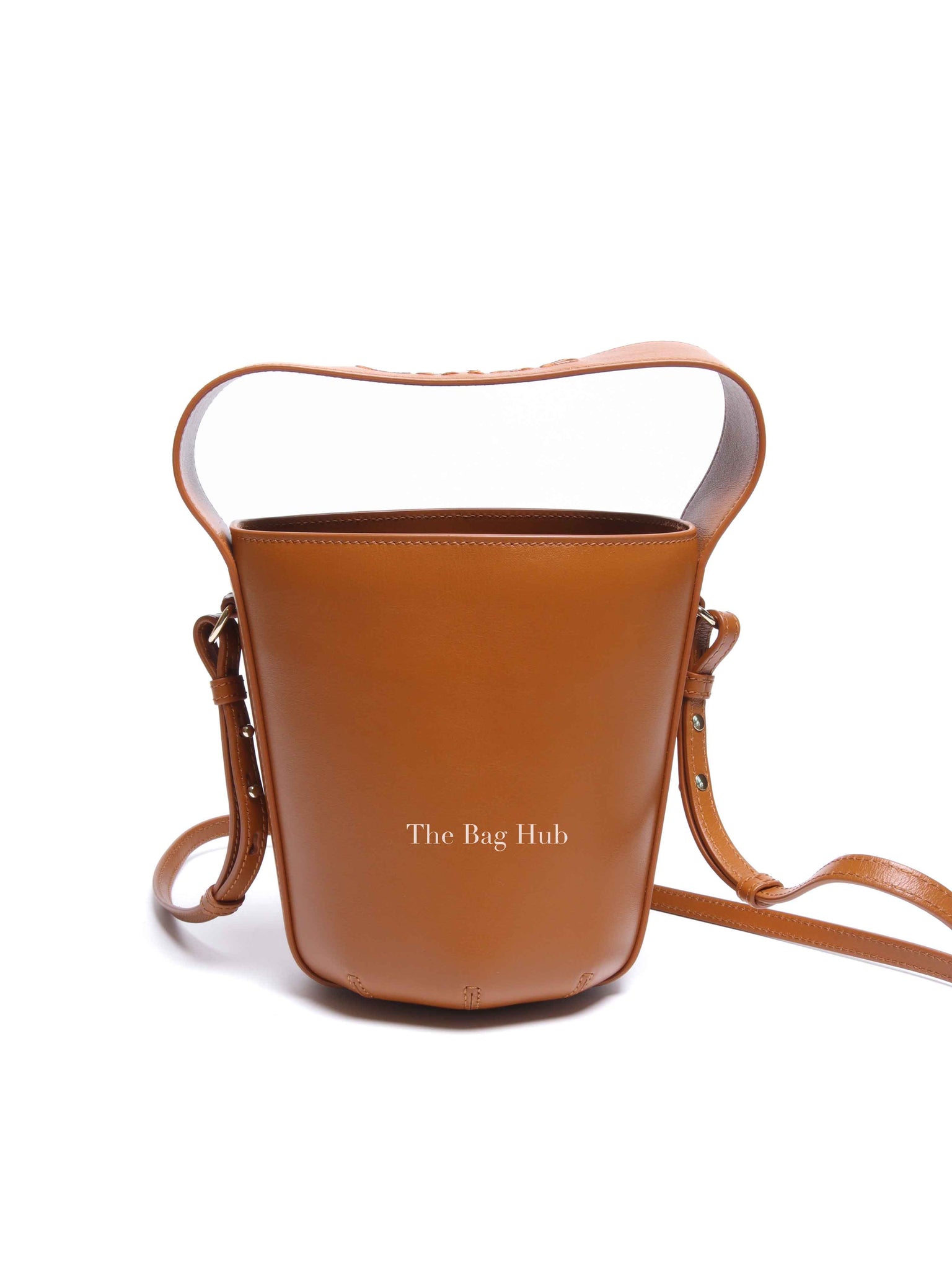 Chloe Caramel Leather Shoulder Bucket Bag