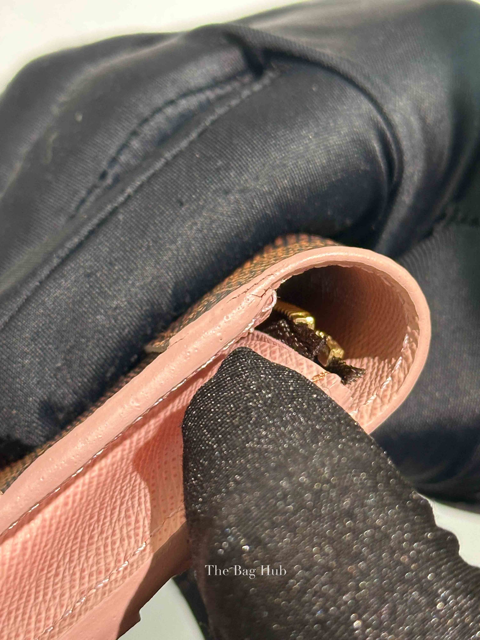 Louis Vuitton Pink Damier Ebene Canvas Caissa Wallet