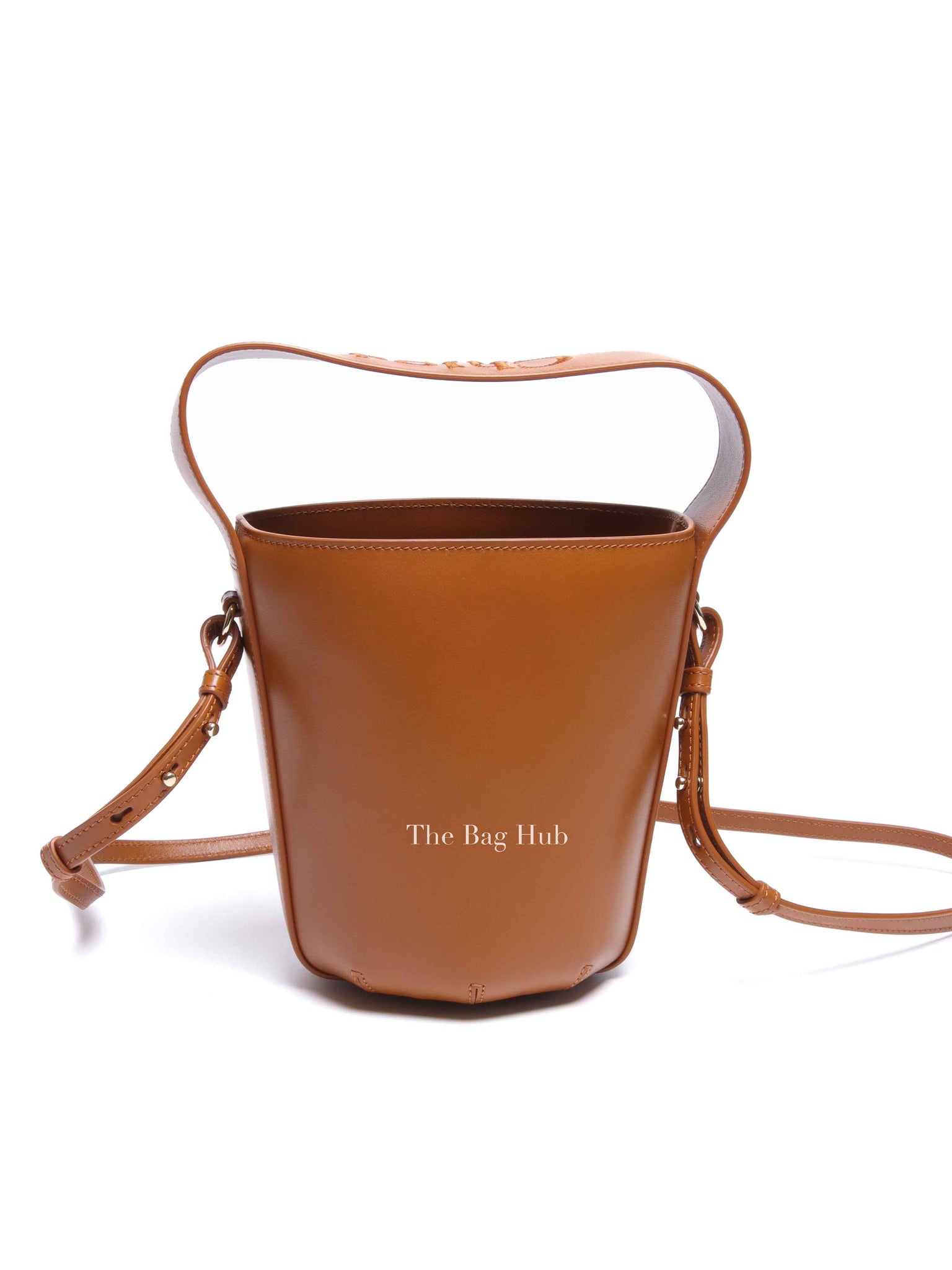 Chloe Caramel Leather Shoulder Bucket Bag
