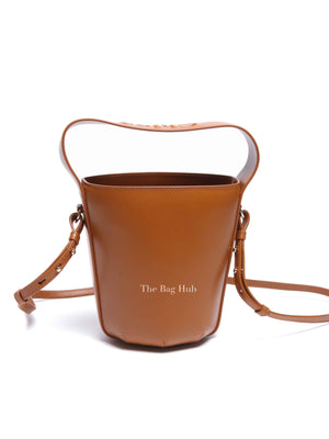 Chloe Caramel Leather Shoulder Bucket Bag