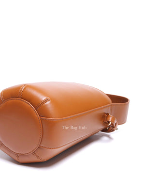 Chloe Caramel Leather Shoulder Bucket Bag