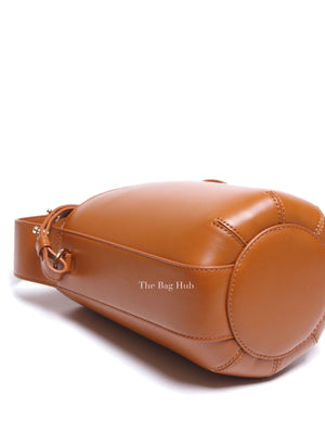 Chloe Caramel Leather Shoulder Bucket Bag