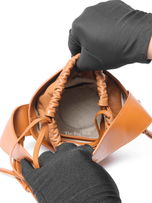 Chloe Caramel Leather Shoulder Bucket Bag