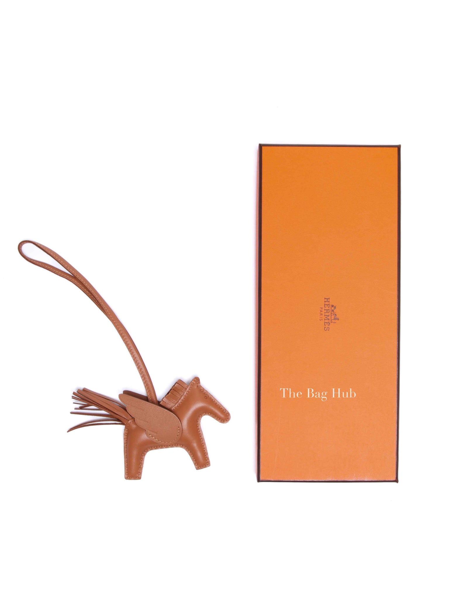 Hermes Gold Leather Rodeo Pegase PM Charm