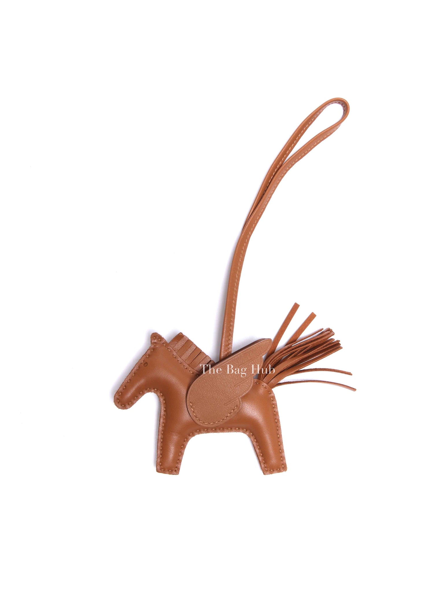 Hermes Gold Leather Rodeo Pegase PM Charm