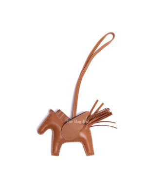 Hermes Gold Leather Rodeo Pegase PM Charm