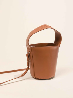 Chloe Caramel Leather Shoulder Bucket Bag