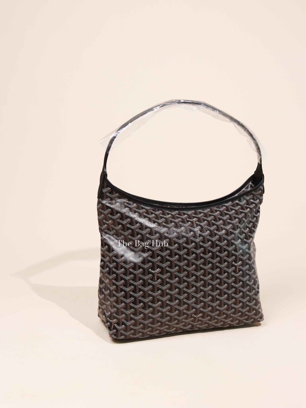 Goyard Black Canvas Boheme Hobo Bag