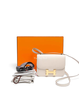 Hermes Craie Epsom Leather Constance Mini Bag