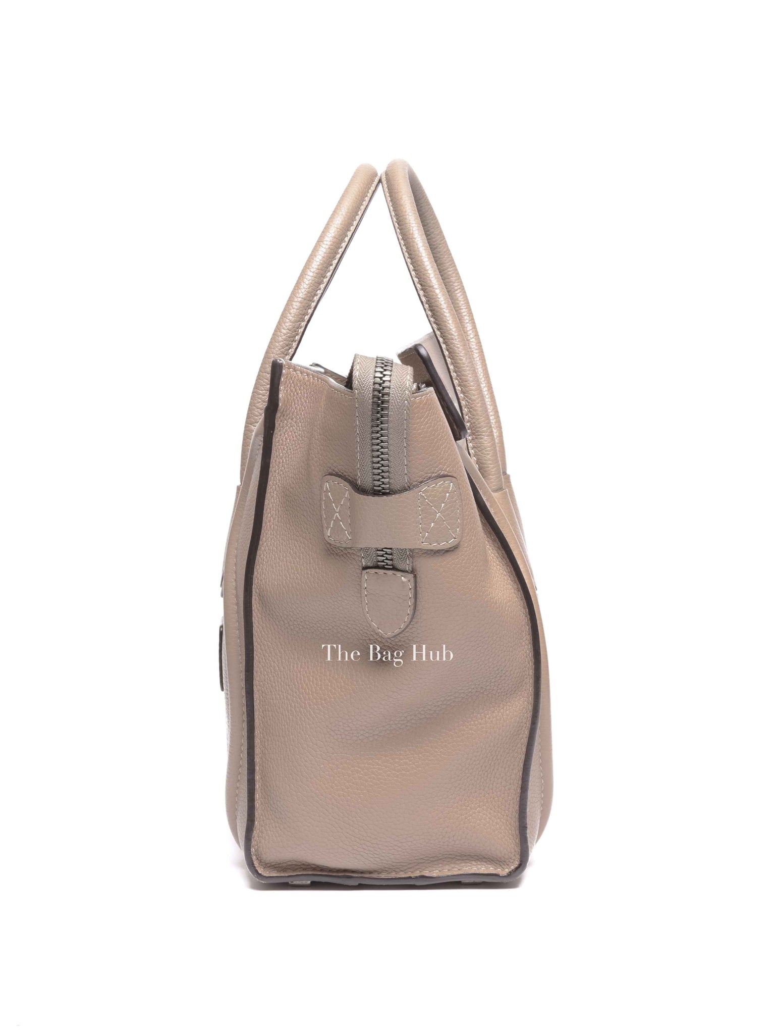 Celine Beige Leather Micro Luggage Tote Bag