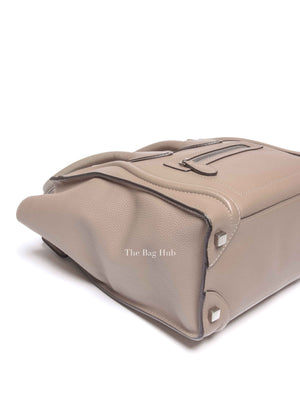 Celine Beige Leather Micro Luggage Tote Bag