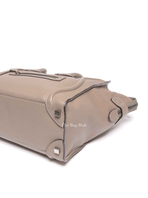 Celine Beige Leather Micro Luggage Tote Bag