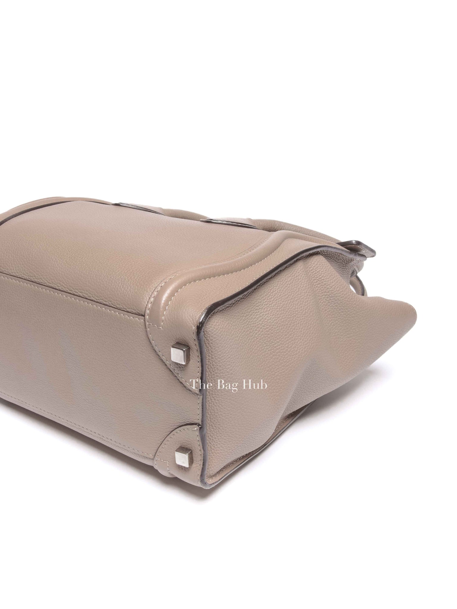 Celine Beige Leather Micro Luggage Tote Bag