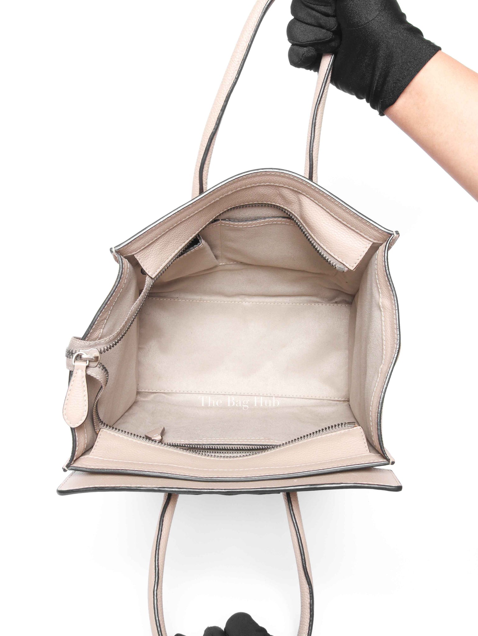 Celine Beige Leather Micro Luggage Tote Bag