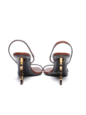 Saint Laurent Caramel Opyum Slingback Sandals Size 37.5