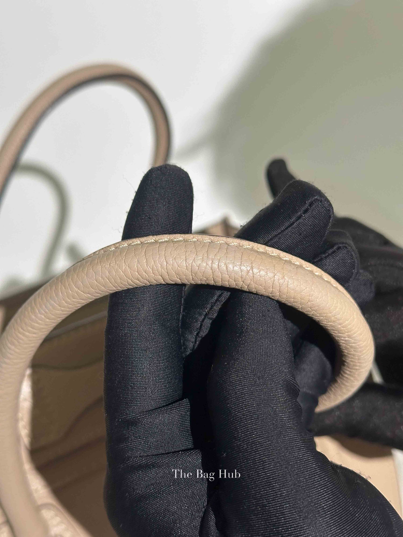 Celine Beige Leather Micro Luggage Tote Bag
