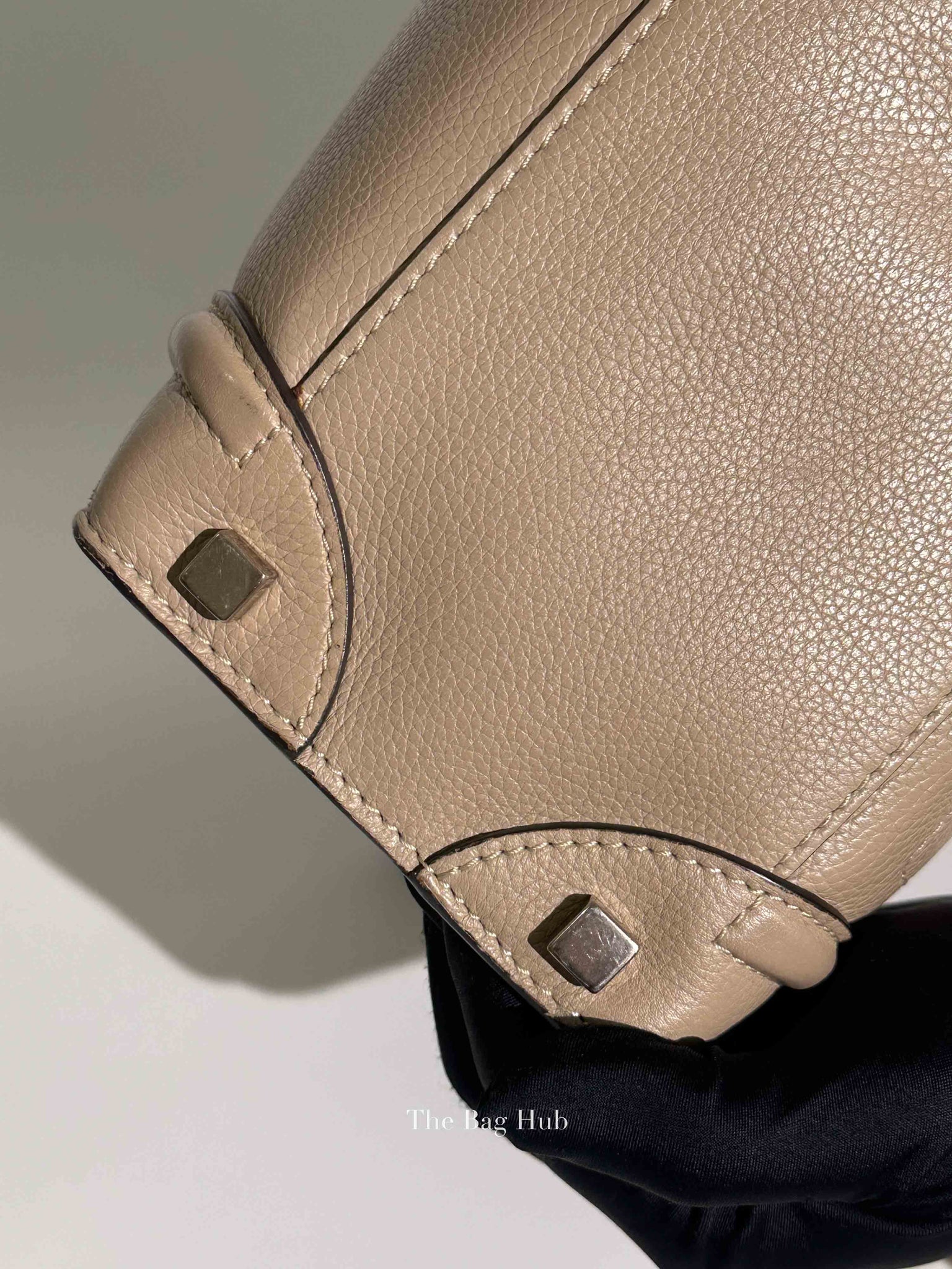 Celine Beige Leather Micro Luggage Tote Bag