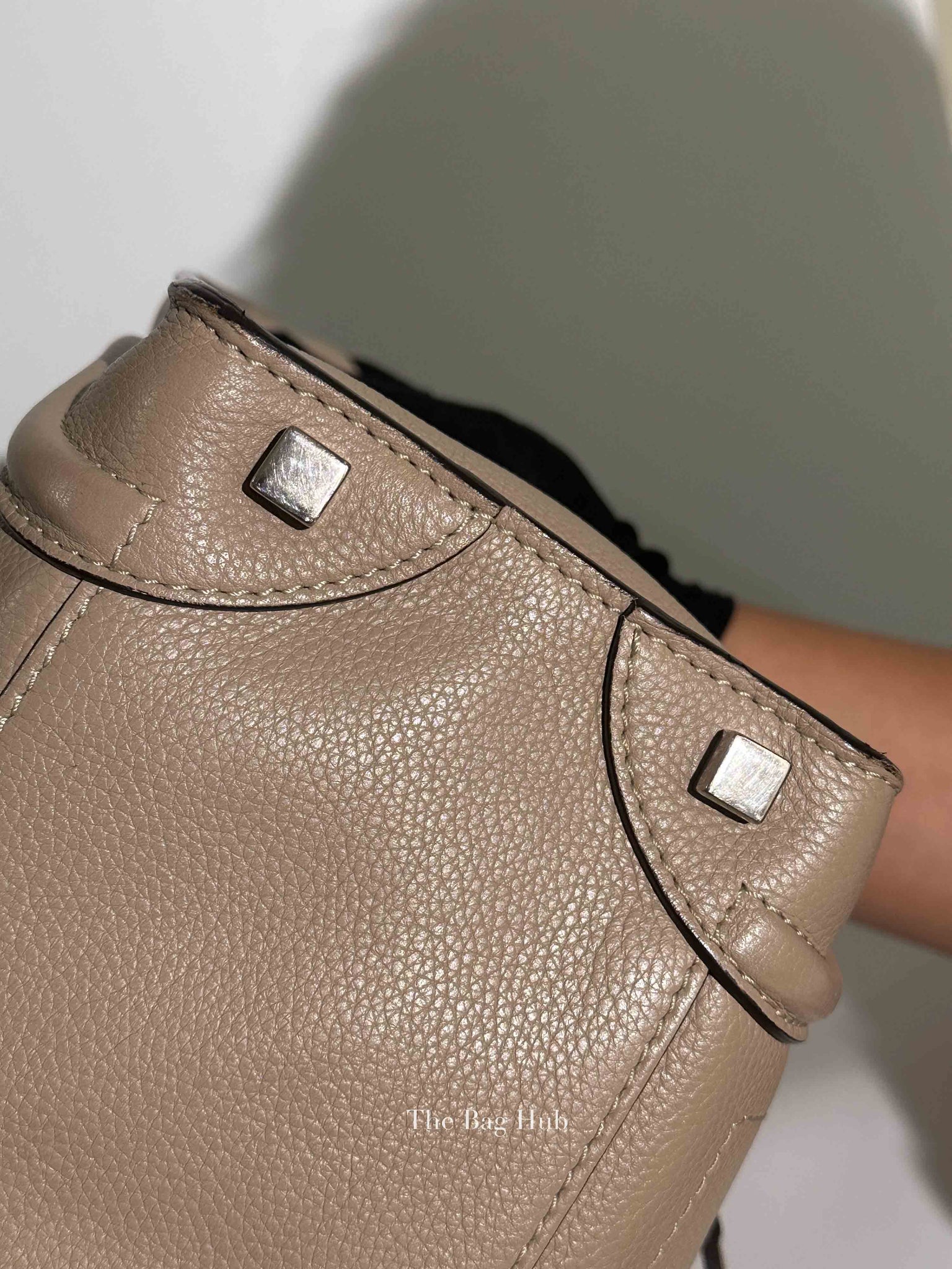 Celine Beige Leather Micro Luggage Tote Bag