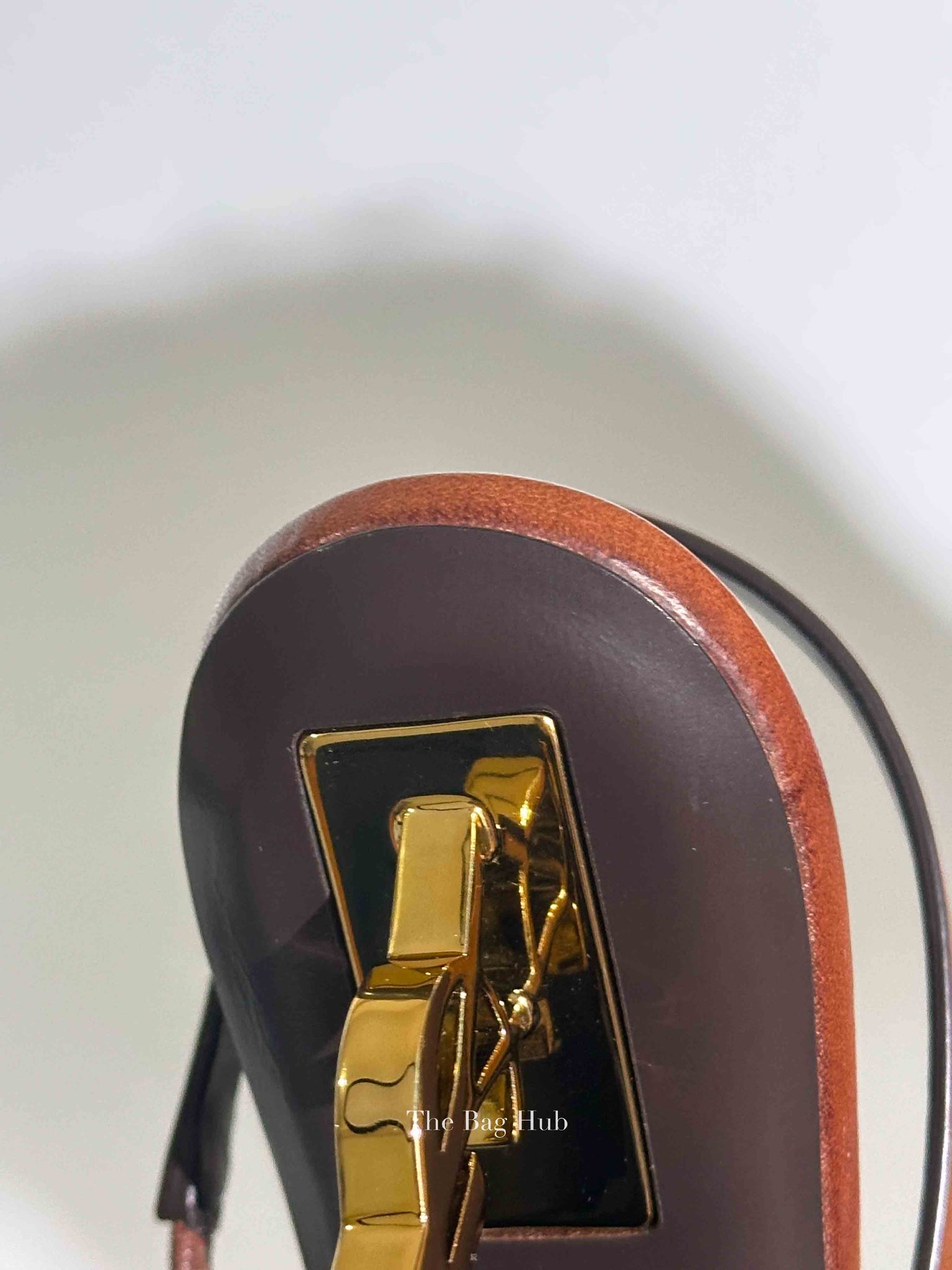 Saint Laurent Caramel Opyum Slingback Sandals Size 37.5