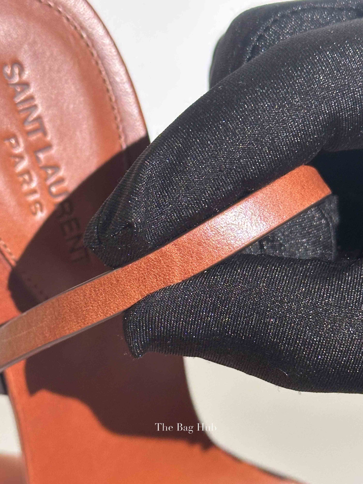 Saint Laurent Caramel Opyum Slingback Sandals Size 37.5