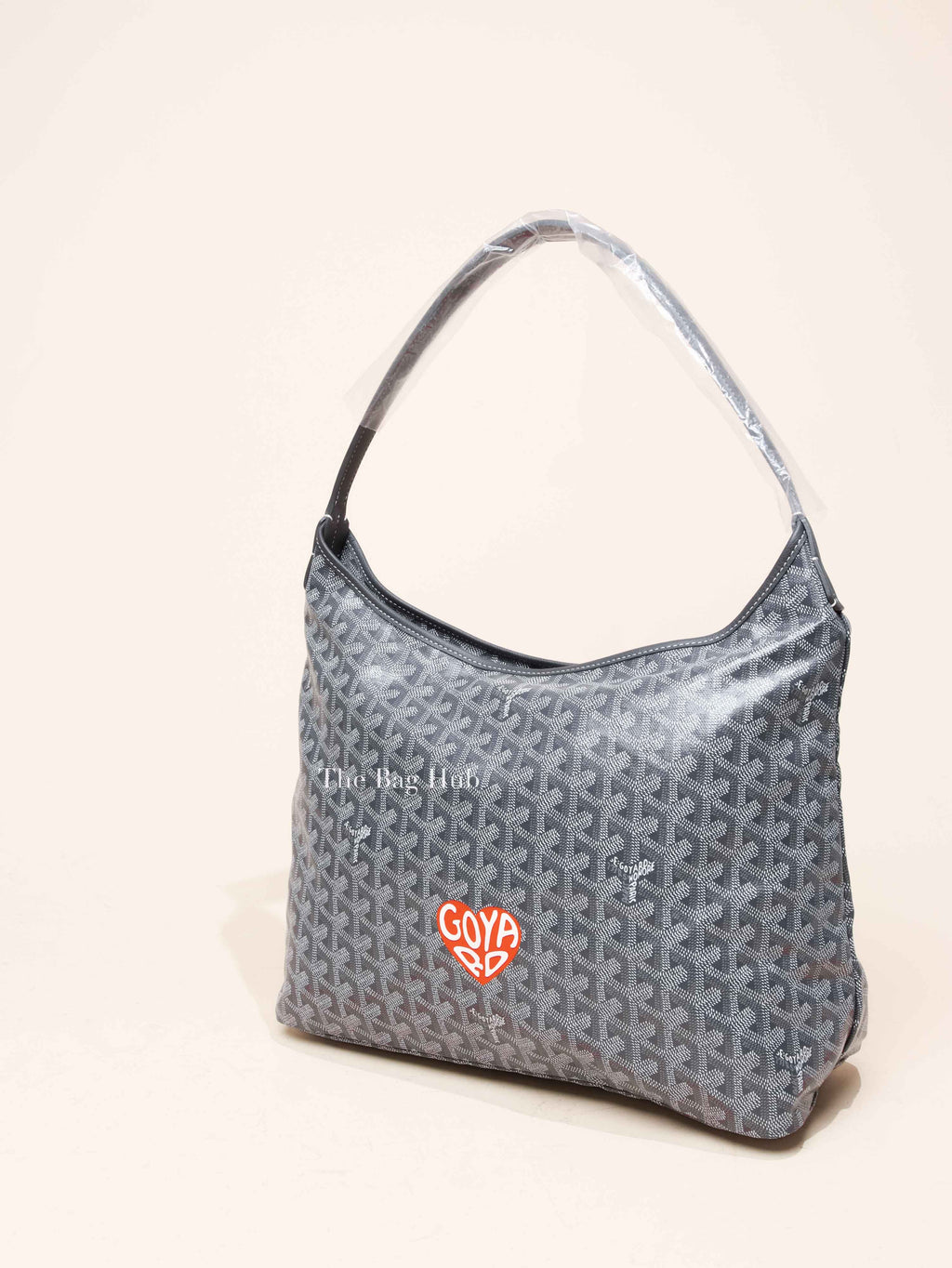 Goyard Gray Canvas Boheme Hobo Bag