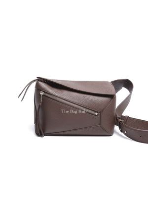 Loewe Dark Cigar Grained Calfskin Small Puzzle Bum Bag