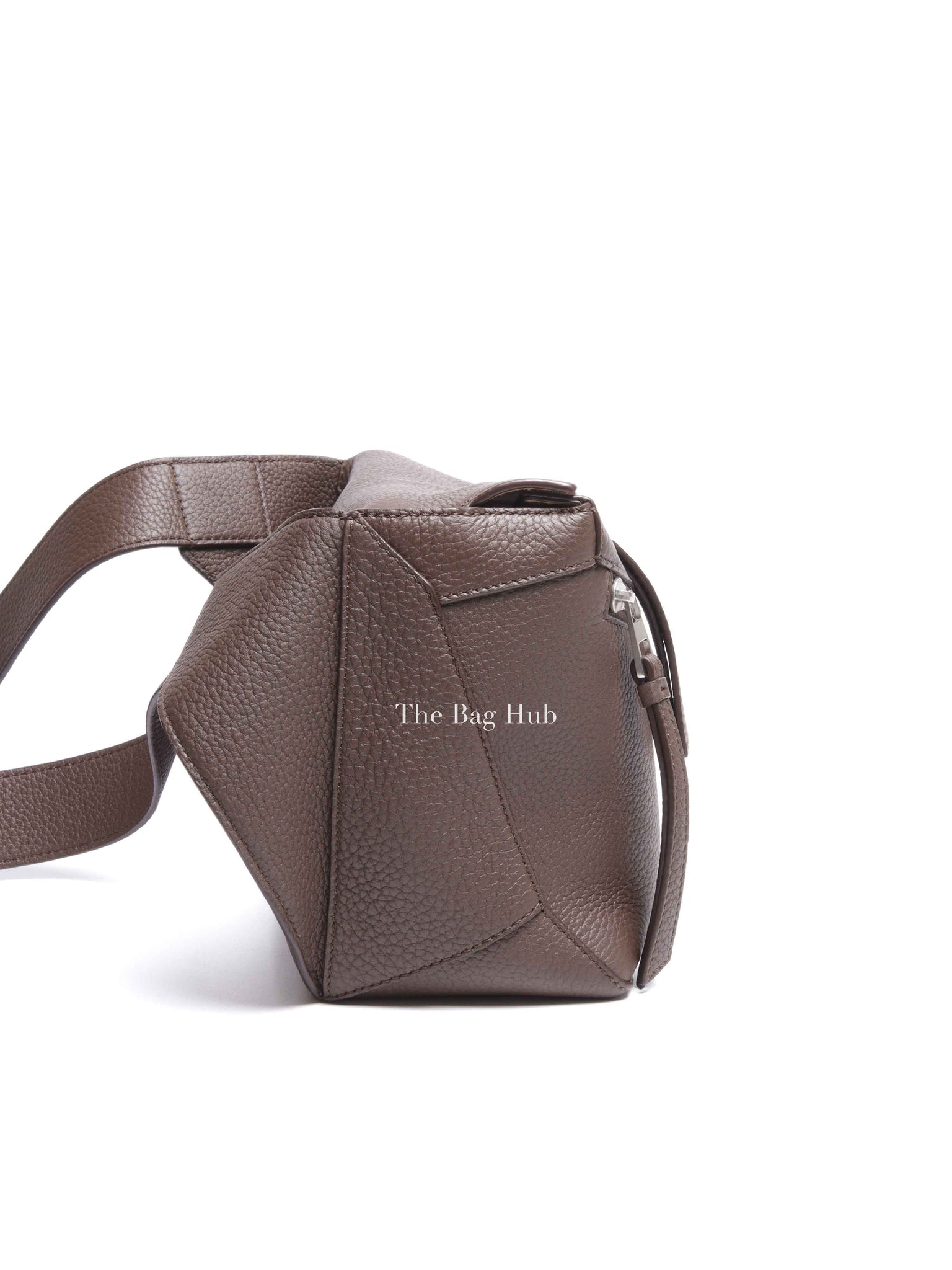Loewe Dark Cigar Grained Calfskin Small Puzzle Bum Bag
